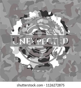 Unexpected on grey camo pattern