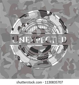 Unexpected on grey camo pattern