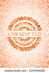 Unexpected orange mosaic emblem