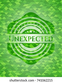 Unexpected realistic green mosaic emblem