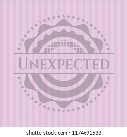 Unexpected realistic pink emblem
