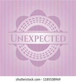 Unexpected realistic pink emblem