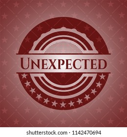 Unexpected realistic red emblem