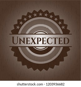 Unexpected retro style wood emblem