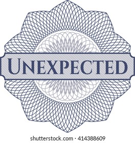 Unexpected rosette or money style emblem