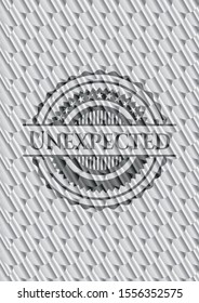Unexpected silver badge. Scales pattern. Vector Illustration. Detailed.