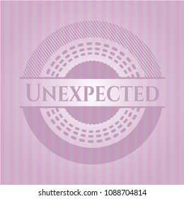 Unexpected vintage pink emUnexpected realistic pink emblemblem