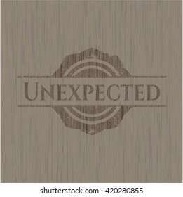 Unexpected vintage wood emblem