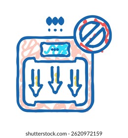 Pérdida de peso inexplicable Icono de doodle de hepatitis Vector de croquis. Pérdida de peso inexplicable Signo de hepatitis. Ilustración de símbolo aislado