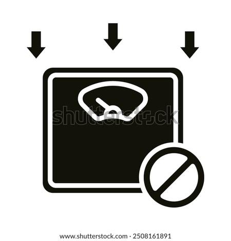 Unexplained Weight Loss icon line vector illustration