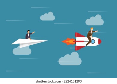 Unfair business competition 2d vector illustration concept for banner, website, illustration, landing page, flyer, etc