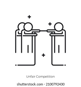 Unfair Competition icon. Outline style icon design isolated on white background