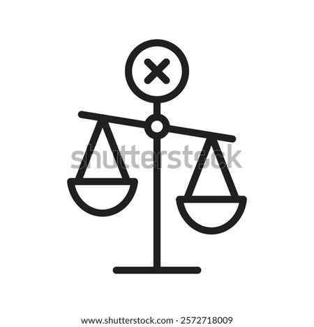Unfair icon Simple thin outline