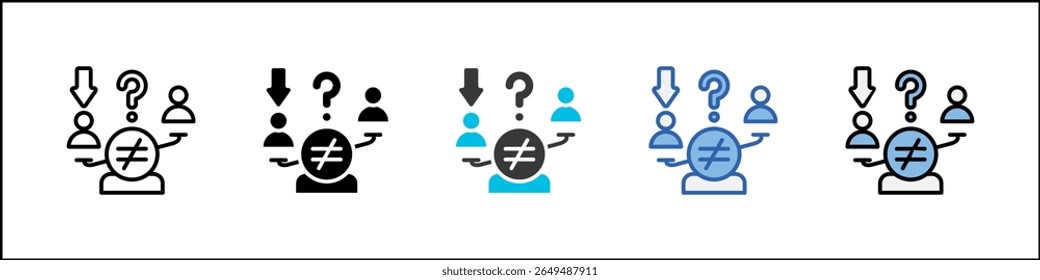 Unfairness-Symbolpaket - Multistyle-Illustration