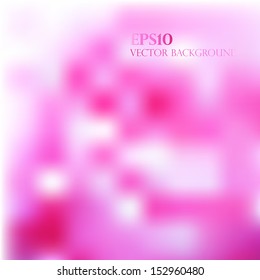 Unfocused and fuzzy pink spots background, vector illustration