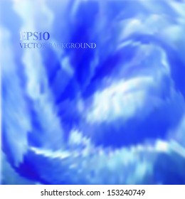 Unfocused and fuzzy water- or clouds-like impressionistic background, vector illustration