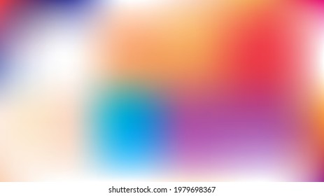 Unfocused Mesh Vector Background Hologram Neon Bright Teal. Glitch Pink, Purple, Turquoise Dreamy Tender Lights Girlie Background. Rainbow Fairytale Flyer Iridescent Pearlescent Holographic Paper