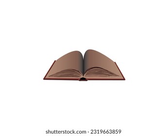 Unfolded book on a white background. Vector illustration