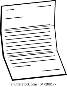 unfolded letter