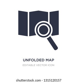 unfolded map icon on white background. Simple element illustration from Travel concept. unfolded map icon symbol design.
