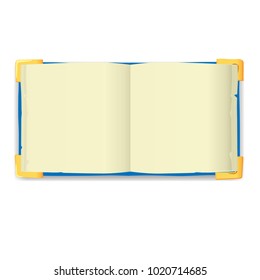 unfolded old book. vector illustration