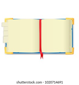 
unfolded old book. vector illustration