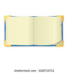 unfolded old book. vector illustration
