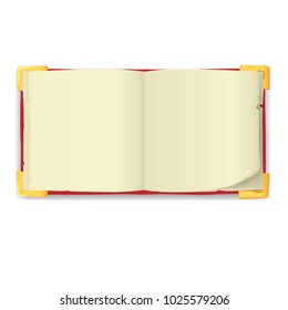 unfolded old book. vector illustration