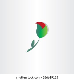 unfolding rose vector symbol design