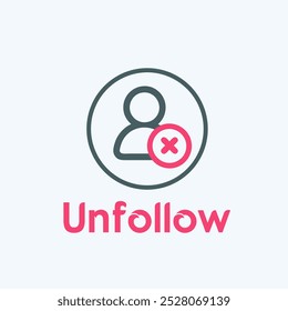 unfollow icon vector art images.