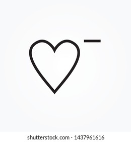 Unfollow isolated Vector icon. Flat Social Media Sign. Simple Pictogram Hate. Dislike, Nope Vote isolated on White Background. Can Use for social Media, Infographic, Website (web) or Application (app)
