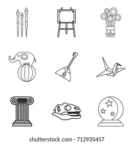 Unforgettable performance icons set. Outline set of 9 unforgettable performance vector icons for web isolated on white background