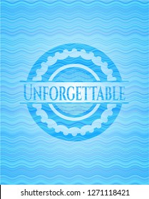 Unforgettable water emblem background.