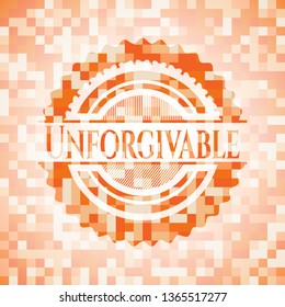 Unforgivable orange mosaic emblem