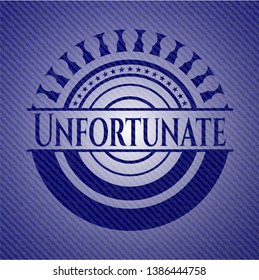 Unfortunate with jean texture. Vector Illustration. Detailed.