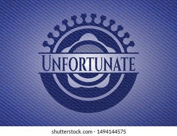 Unfortunate with jean texture. Vector Illustration. Detailed.
