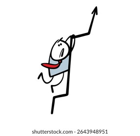 Unfortunate stickman in a business suit is chasing success, hanging on to a schedule, holding on with his last strength. A funny loser businessman can't keep up with his rivals and colleagues.
