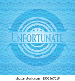 Unfortunate water badge background. Vector Illustration. Detailed.