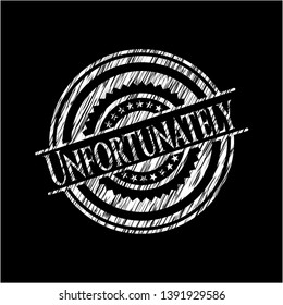 Unfortunately with chalkboard texture. Vector Illustration. Detailed.