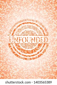 Unfounded abstract orange mosaic emblem