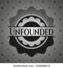 Emblema negro infundado. Ilustración vectorial. Detallado. 