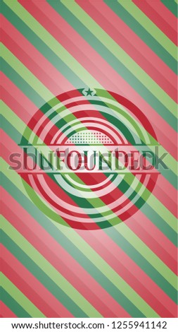 Unfounded christmas emblem background.
