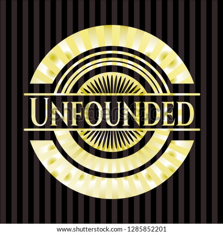 Unfounded gold badge or emblem