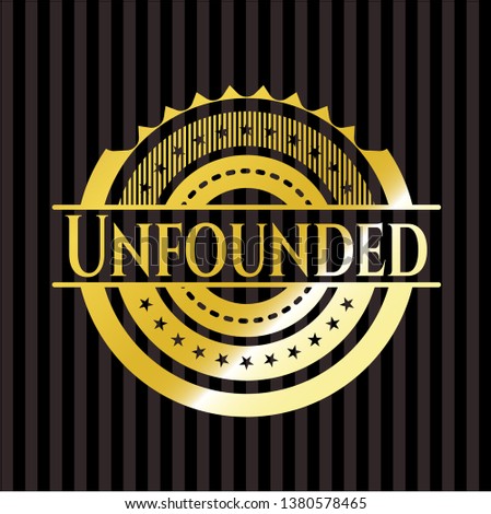Unfounded gold emblem or badge