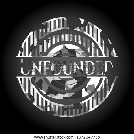 Unfounded grey camouflage emblem