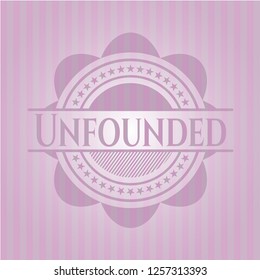 Unfounded pink emblem