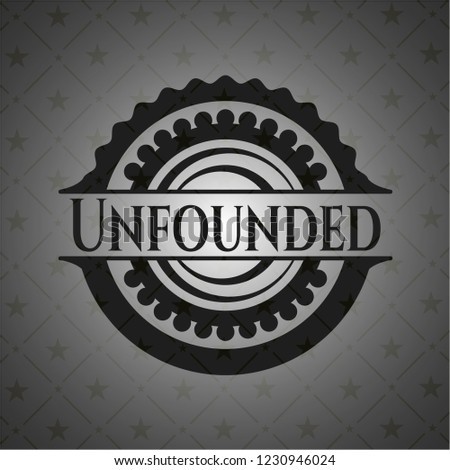 Unfounded realistic black emblem