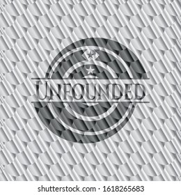 Unfounded silver shiny badge. Scales pattern. Vector Illustration. Detailed.