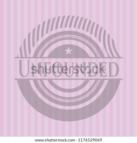 Unfounded vintage pink emblem