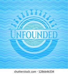 Unfounded water representation emblem.
